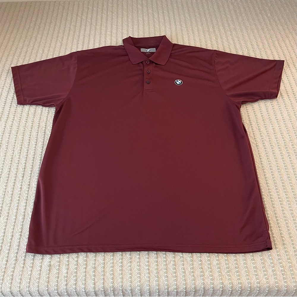 BMW Men's Maroon Polo Style Shirt - Size: XL